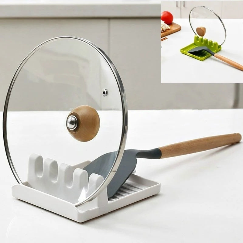 A Fresh Twist on Everyday Cooking – Spoon & Lid Holder with Non-Slip Pad