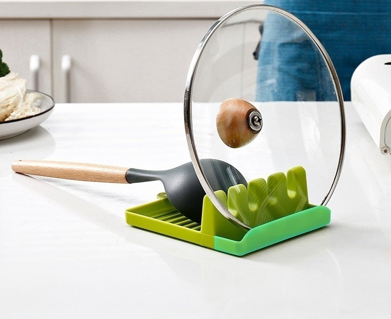 A Fresh Twist on Everyday Cooking – Spoon & Lid Holder with Non-Slip Pad