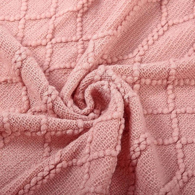 Bohemian/ Country Knitted Weave Blanket Throw –in various colors and sizes
