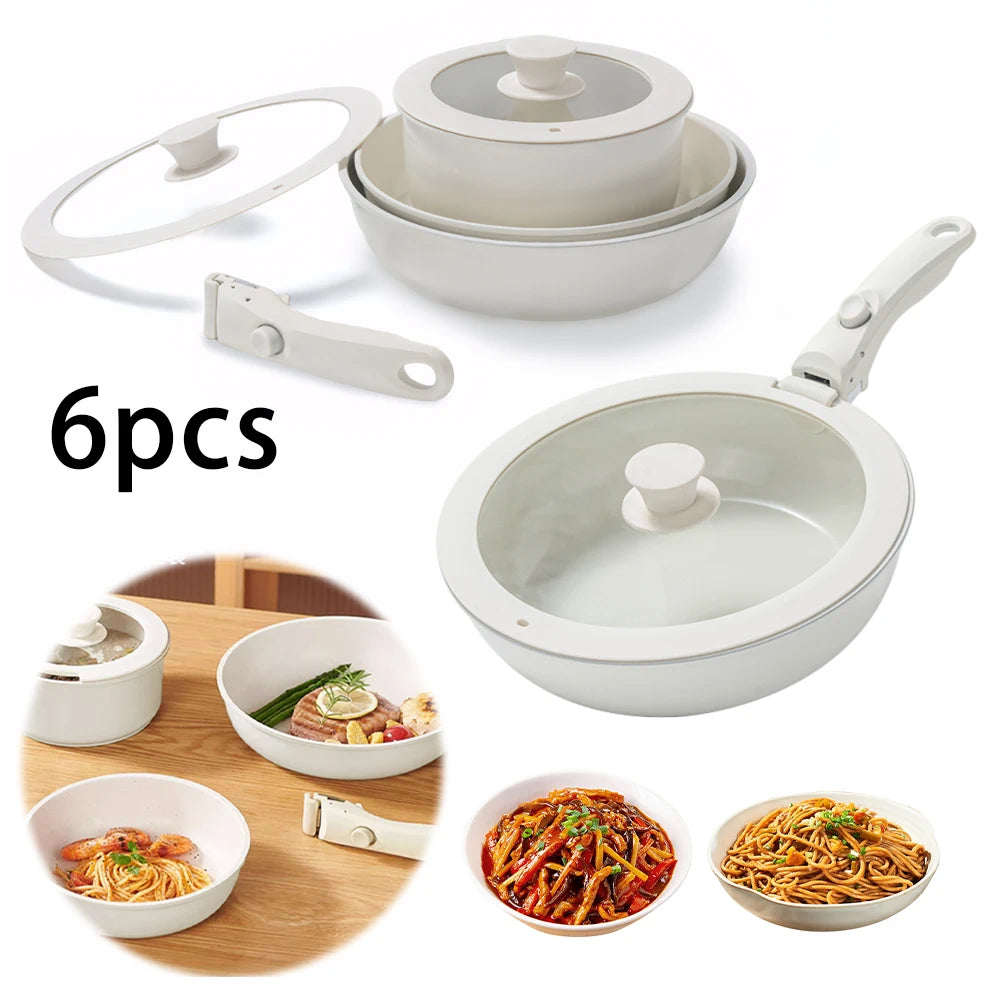 Premium Non-Toxic Porcelain coated Cookware Set — 6 Pieces
