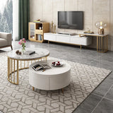 2-Piece Round Coffee Table – Mid-Century Modern Elegance