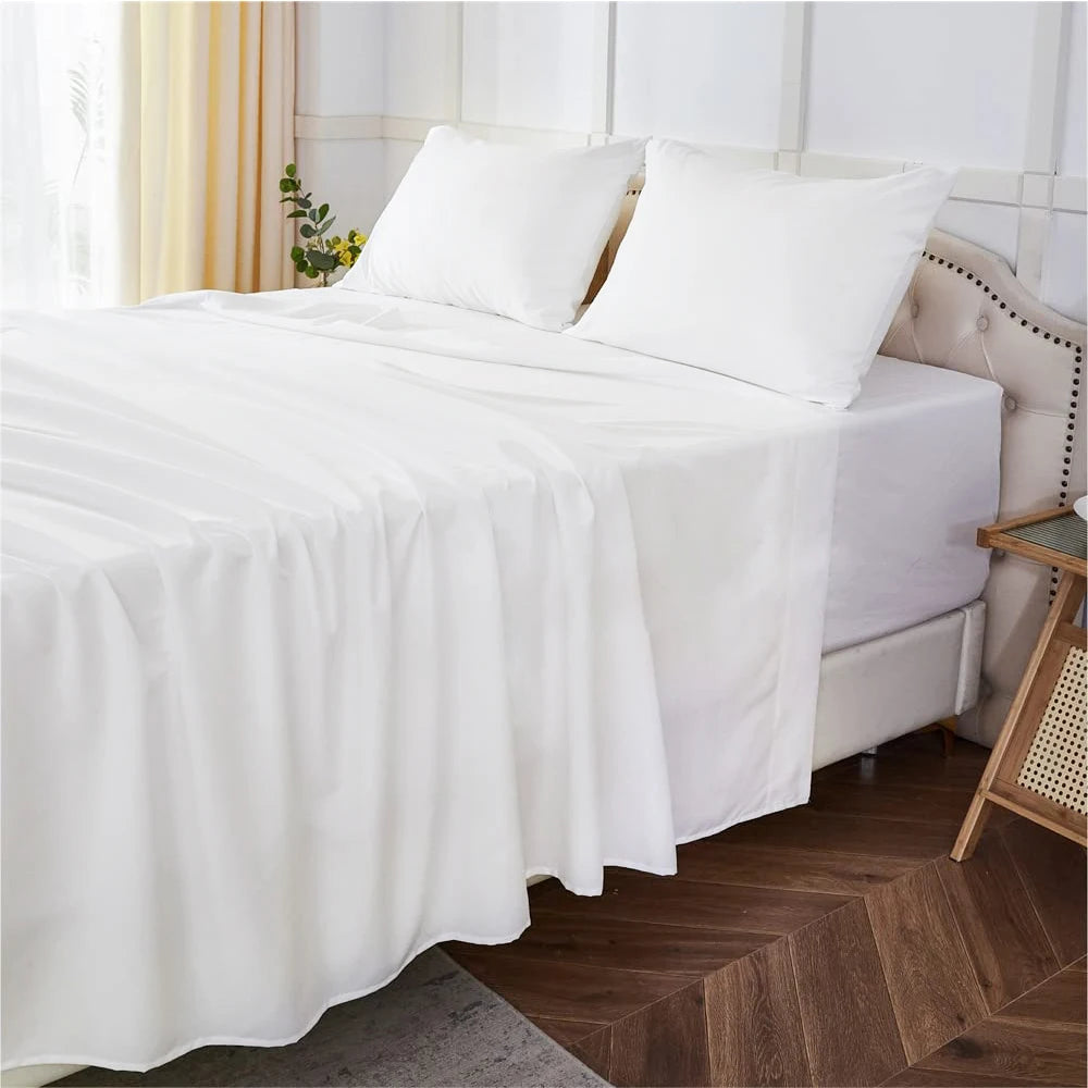 Luxury 300 TC Polyester Microfiber Sheets – Silky Soft, Wrinkle-Free, Deep Pockets, Fade-Resistant 4-Piece Set WHIMSICAL HOME OF CREATIONS