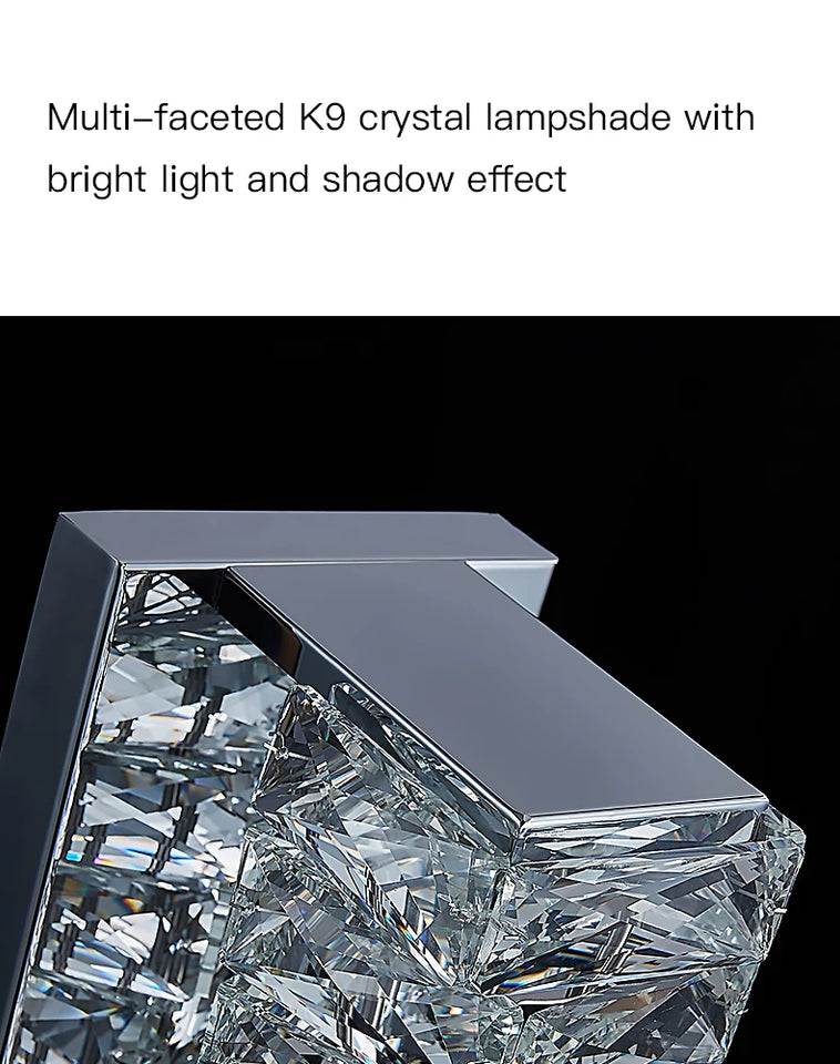 Luxury Crystal Wall Sconce – High-End K9 Crystal Light Fixture