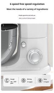 10L Chef Stainless Steel Electric Mixer – 1500W High Power with 6L Bowl & Splash-Proof Cover