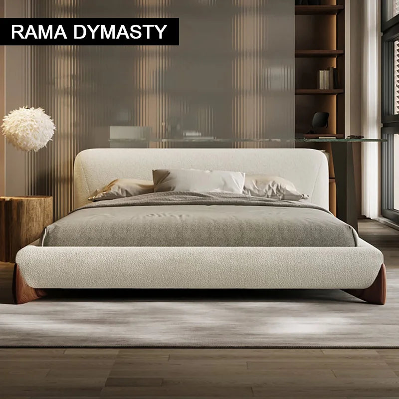 Luxurious Upholstered Bed with Retro Moroccan Charm king and Queen size