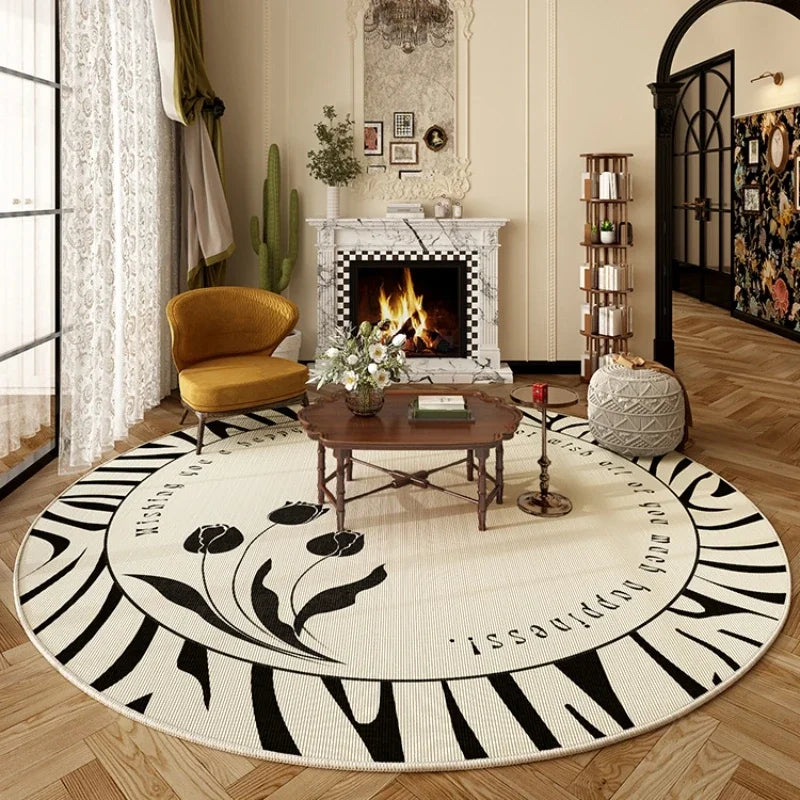 Luxury French Retro Vintage Non-Slip Round Area Rug
Bring Timeless Elegance