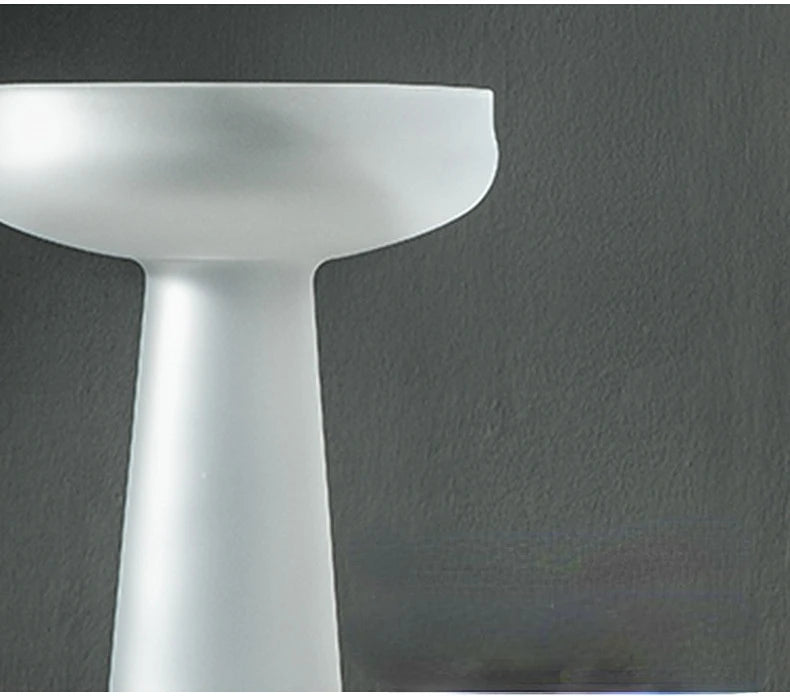 Luxury Frosted Glass Hydroponic Vase – Coffee & Frosted Elegance