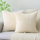 Luxurious Velvet Corduroy Patchwork Pillow Covers – 45x45cm