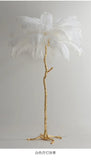 Modern Luxury Ostrich Feather Floor Lamp – Elegant Statement Piece