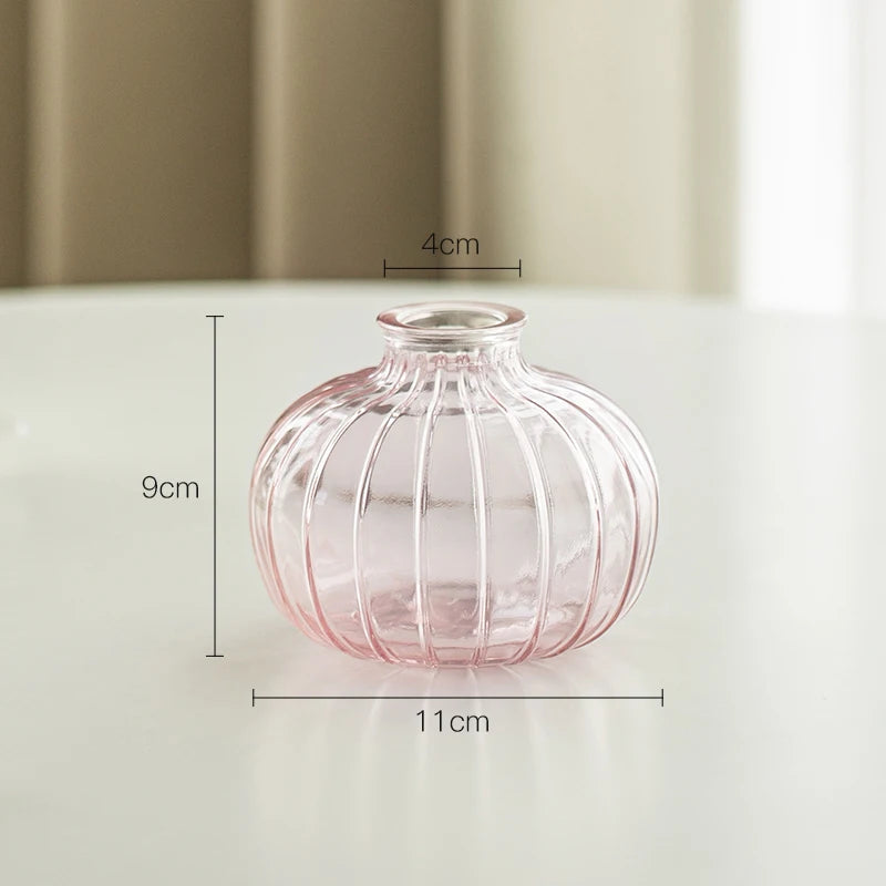 Modern Retro/ Vintage Mini Vases – Transparent & Colourful
