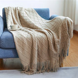 Bohemian/ Country Knitted Weave Blanket Throw –in various colors and sizes