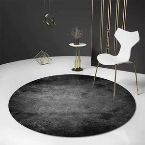 Simple Retro Nordic Round Luxury Rug – Bright Green Hues