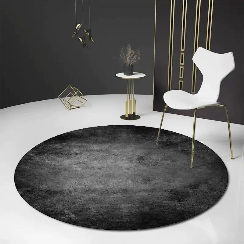 Simple Retro Nordic Round Luxury Rug – Bright Green Hues