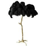 Modern Luxury Ostrich Feather Floor Lamp – Elegant Statement Piece