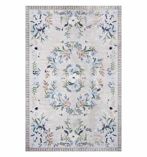 Vintage Boho-Inspired Floral Art Rug – Soft, Stylish & Washable 10mm thick very plush WHIMSICAL HOME OF CREATIONS