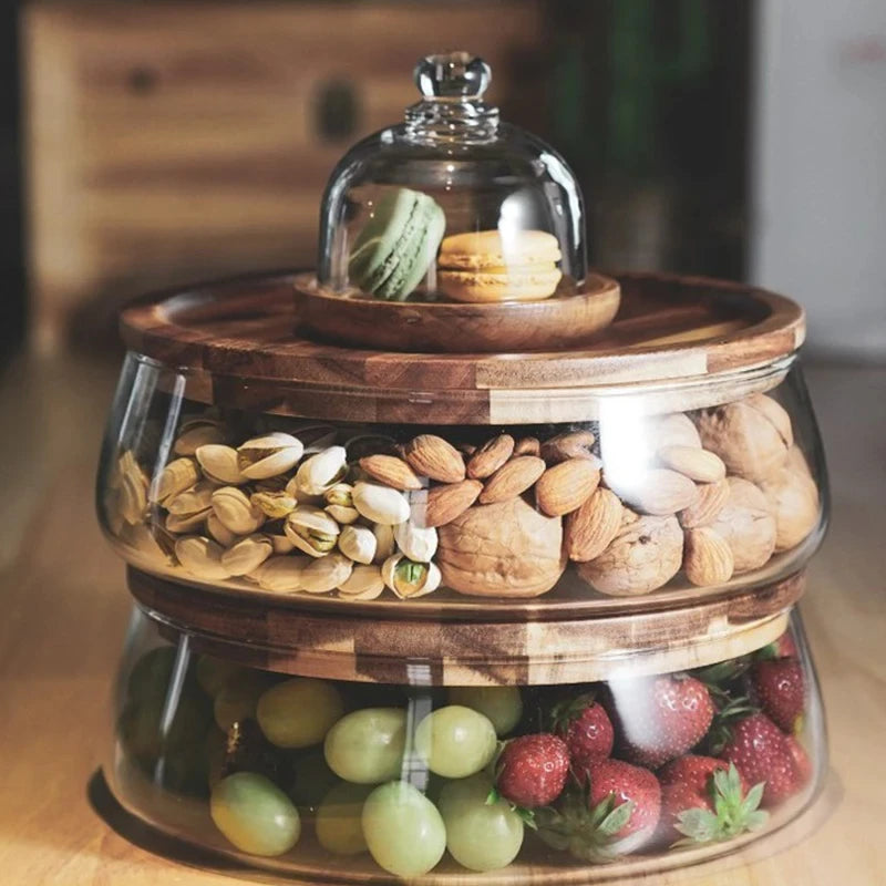Creative Glass Round Food Storage Containers – Stackable & Unique Design WHIMSICAL HOME OF CREATIONS