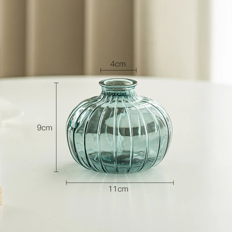Modern Retro/ Vintage Mini Vases – Transparent & Colourful