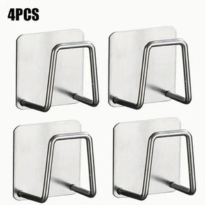 4Pcs Kitchen Storage Rack, Punching-free Wall Under Cabinet