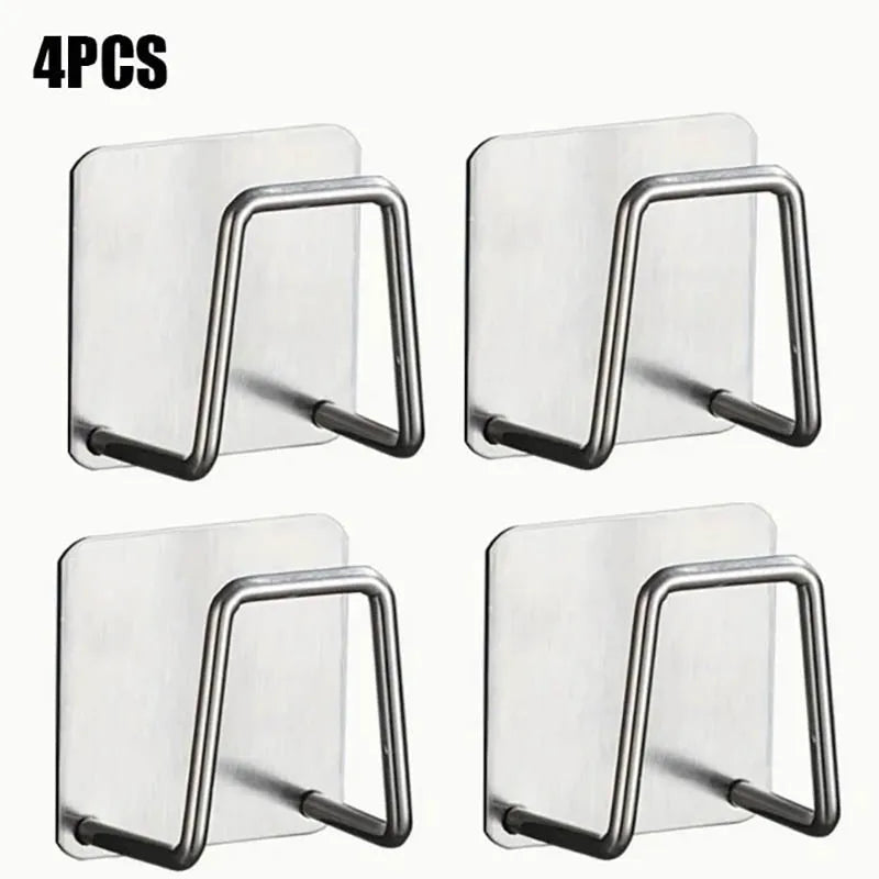 4Pcs Kitchen Storage Rack, Punching-free Wall Under Cabinet