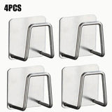 4Pcs Kitchen Storage Rack, Punching-free Wall Under Cabinet