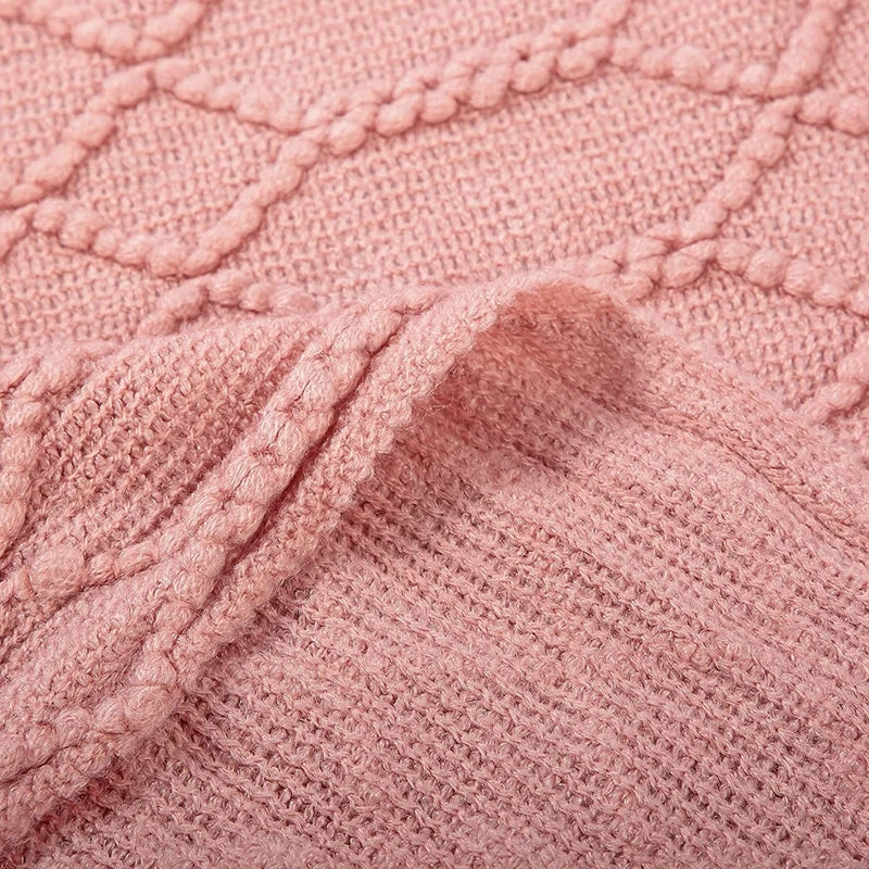 Bohemian/ Country Knitted Weave Blanket Throw –in various colors and sizes