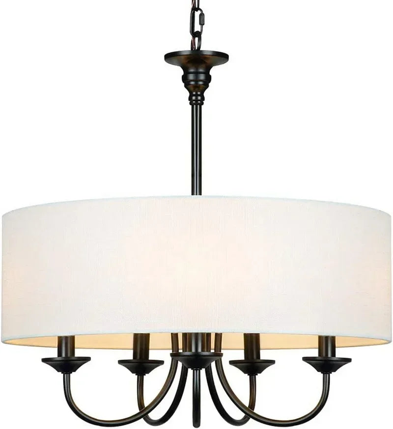 Luxury French Vintage Wrought-Iron Chandelier Pendant – Retro Elegance with LED Bulbs & Timeless Design