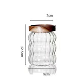 3-Piece high-quality Borosilicate Glass Kitchen Canister Set – With Wooden Lids