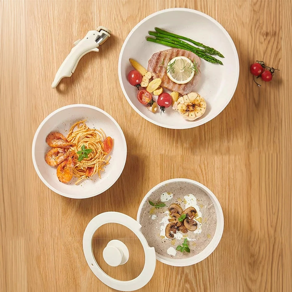 Premium Non-Toxic Porcelain coated Cookware Set — 6 Pieces