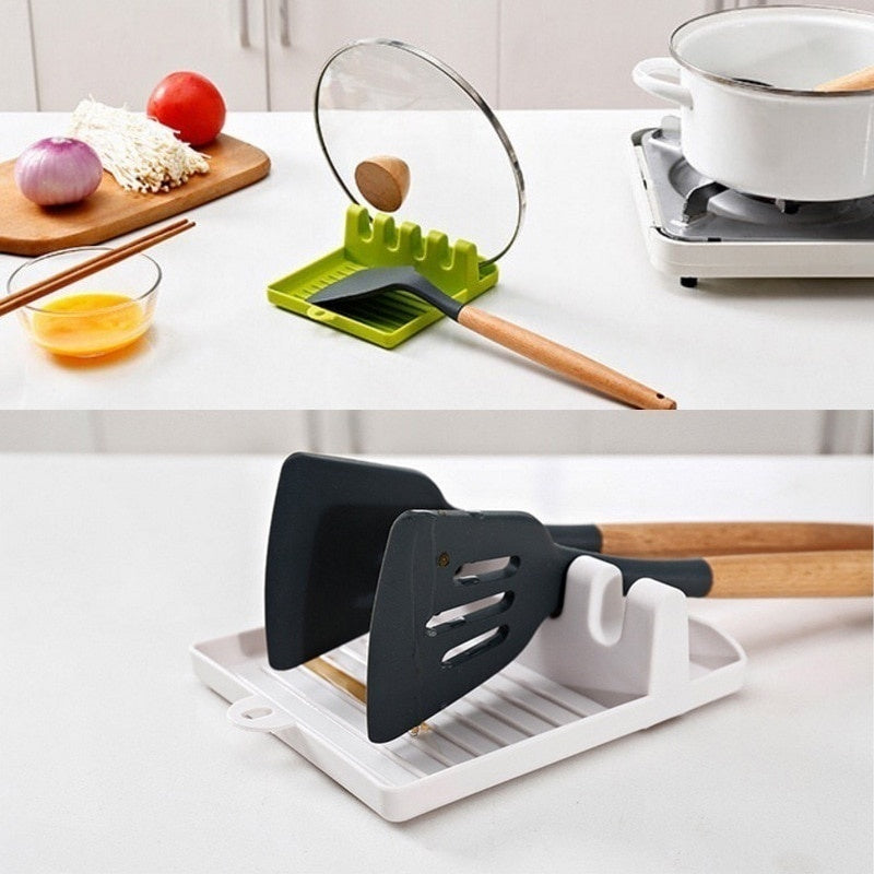 A Fresh Twist on Everyday Cooking – Spoon & Lid Holder with Non-Slip Pad