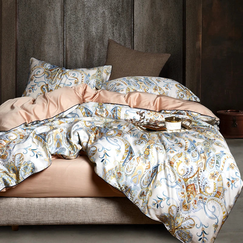 Luxury 600 TC Egyptian Cotton Bedding Set – Soft, Durable, Pastoral Elegance WHIMSICAL HOME OF CREATIONS