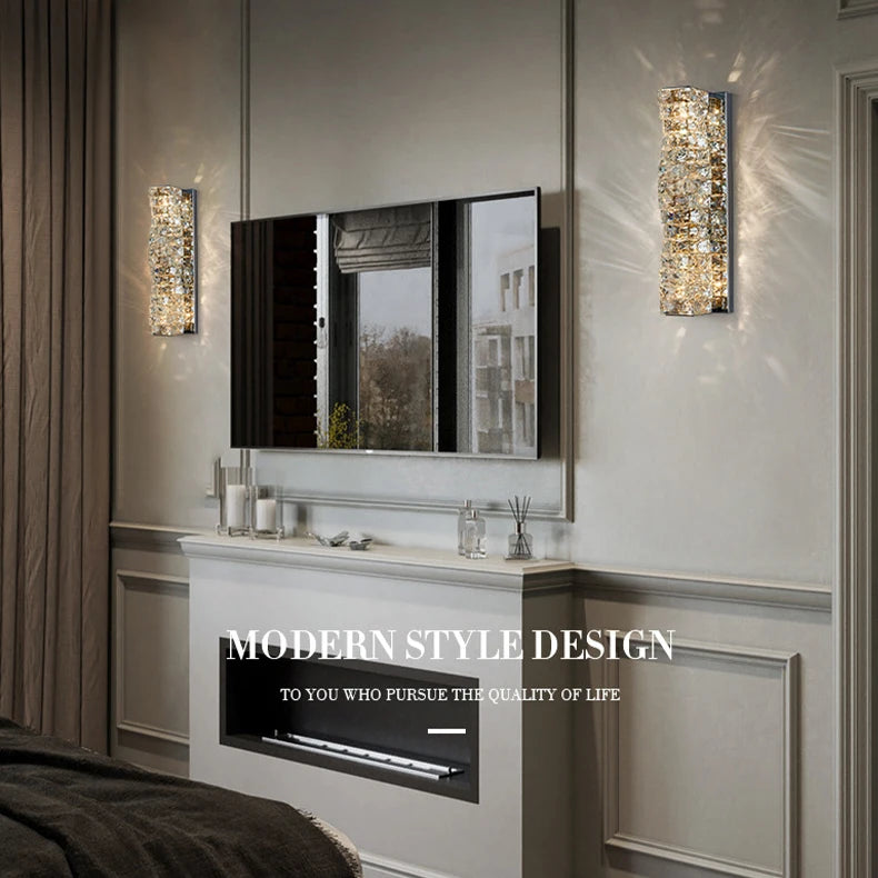 Luxury Crystal Wall Sconce – High-End K9 Crystal Light Fixture