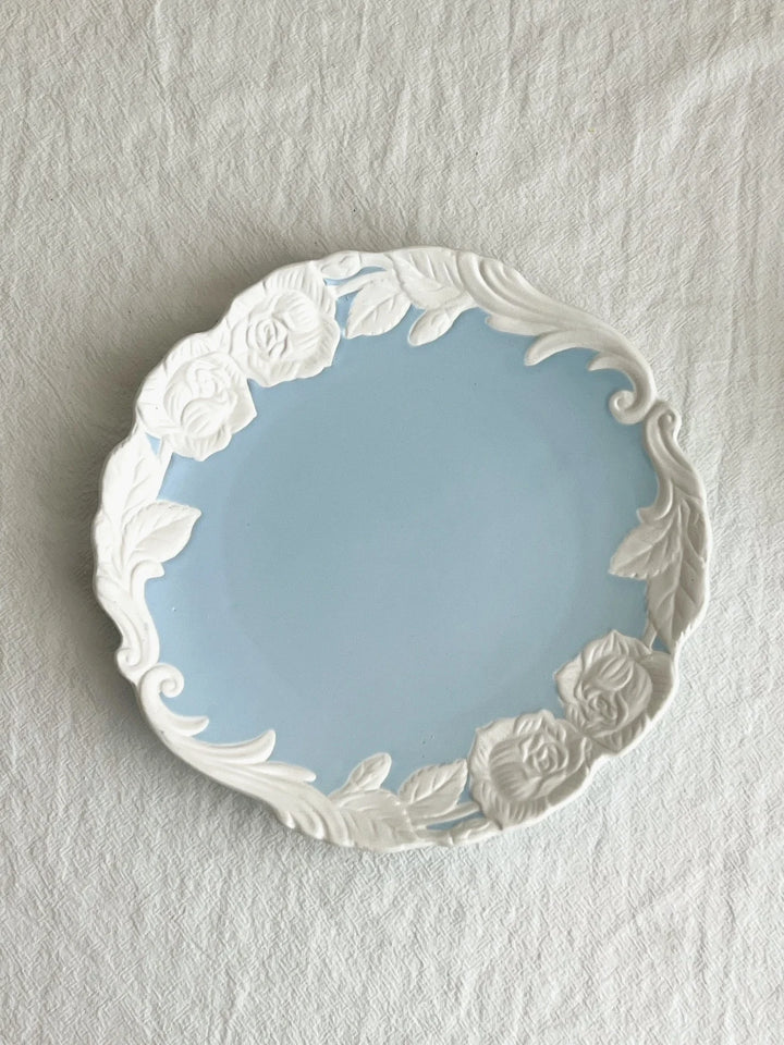 Vintage-Inspired Rose Tea & Coffee Cup Set with Saucer and Cake plate