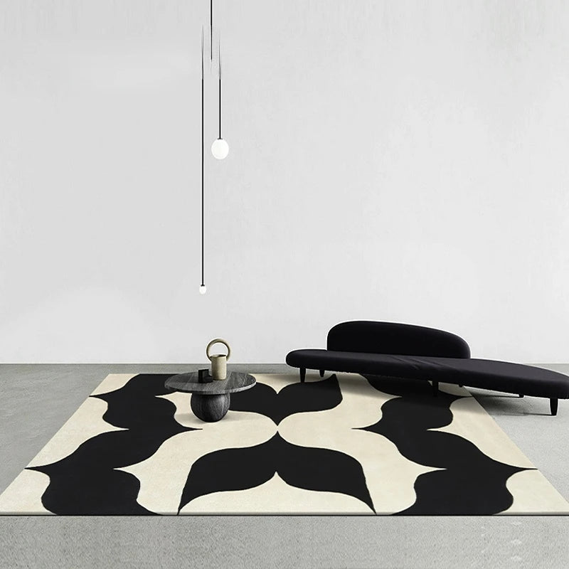French Retro Art Deco Minimalist Plush Area Rug