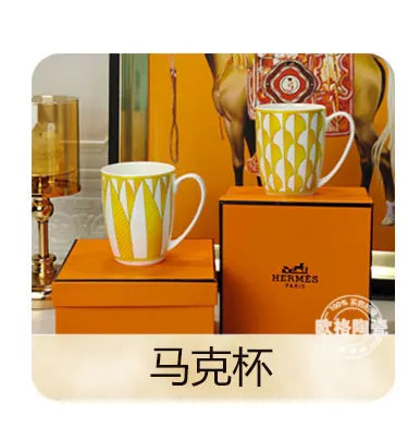 Elegant Bone China Dinnerware Set in Diamond Pattern – Sunshine Yellow