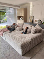 Nordic Cloud Sofa - Plush Velvet Sectional 300cm WHIMSICAL HOME OF CREATIONS