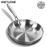 5-Ply 304 Stainless Steel Frying Pan – Ultimate Versatility Gas Stove and Induction Cooker