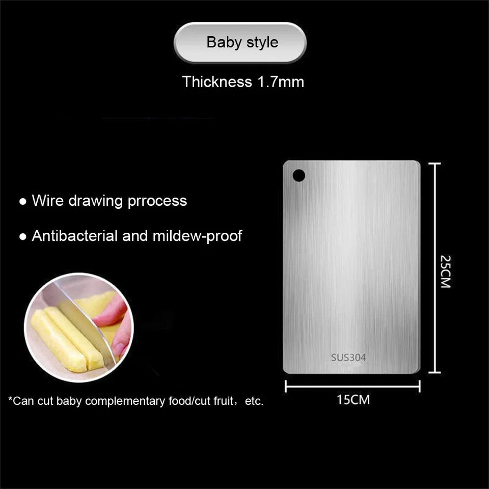 Next-Generation 316 Stainless Steel
“Healthy, Antibacterial & Eco-Friendly Chopping Board”