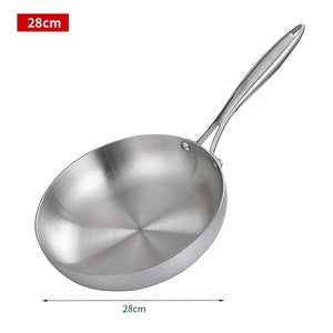 5-Ply 304 Stainless Steel Frying Pan – Ultimate Versatility Gas Stove and Induction Cooker