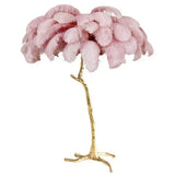 Modern Luxury Ostrich Feather Floor Lamp – Elegant Statement Piece