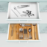 Adjustable Bamboo Cutlery Drawer Organiser – Smart & Stylish Storage