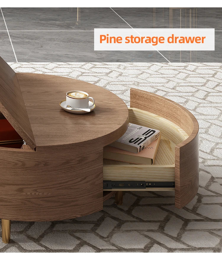 2-Piece Round Coffee Table – Mid-Century Modern Elegance