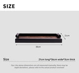 Solid Wood Decorative Serving Tray – Dark & Light Finish