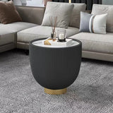 Modern Mid-Century Moroccan Marble-Top Coffee Table