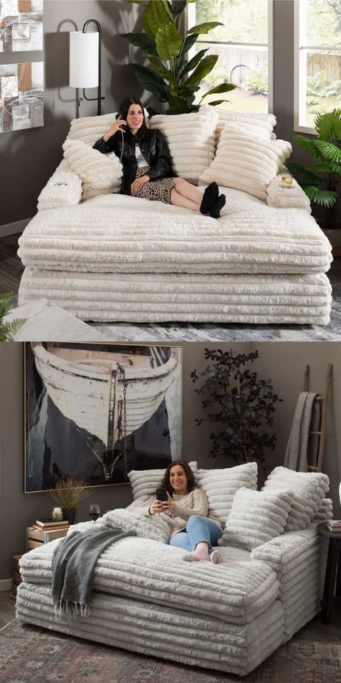 Kawaii Luxury Nordic Sofa – Cloud-Like Comfort & Timeless Elegance