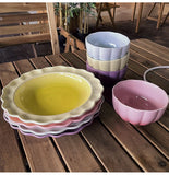 French Retro Glossy Enamel Floral Dinnerware – Timeless Summer Elegance