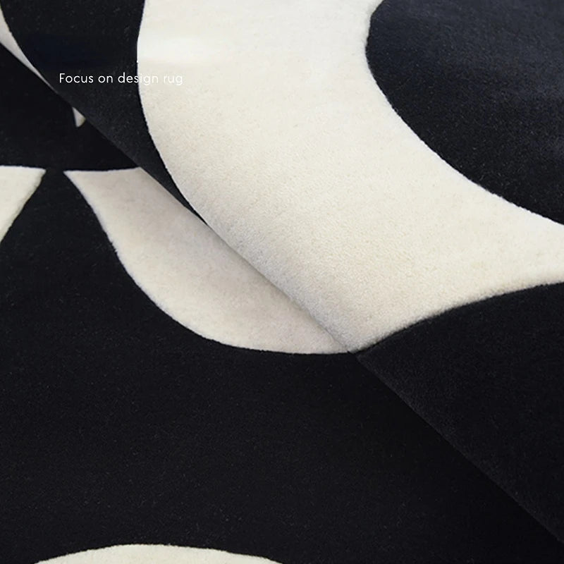 French Retro Art Deco Minimalist Plush Area Rug – Soft, Timeless & Machine-Washable WHIMSICAL HOME OF CREATIONS