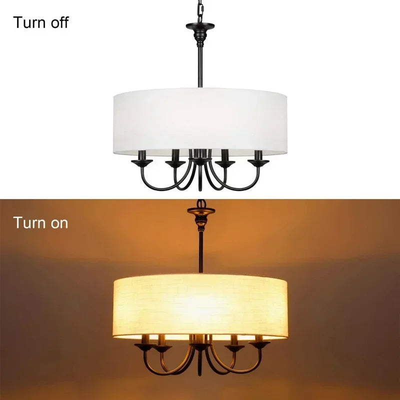Luxury French Vintage Wrought-Iron Chandelier Pendant – Retro Elegance with LED Bulbs & Timeless Design