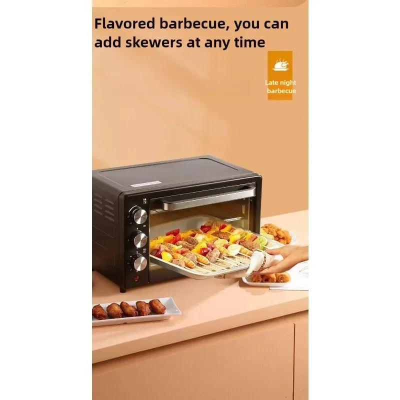 21–30L Multifunction Electric Oven & Grill – Large Capacity, Black