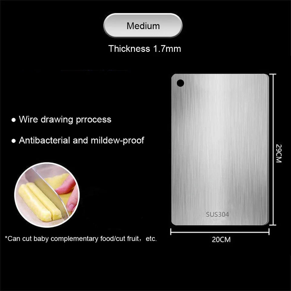 Next-Generation 316 Stainless Steel
“Healthy, Antibacterial & Eco-Friendly Chopping Board”