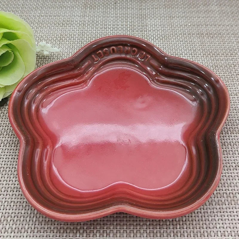 High-Gloss, high-quality Ceramic Blossom Dish – 14 cm in assorted vibrant colours WHIMSICAL HOME OF CREATIONS